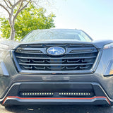 grey subaru forester white led light bar off roading