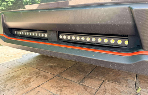 grey subaru forester led light bar off roading