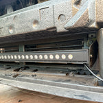 subaru outback behind grille with led light bar off roadi
