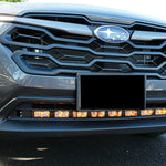 gray subaru crosstrek led light bar amber drl off roading