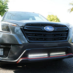 grey subaru forester white led light bar off roading