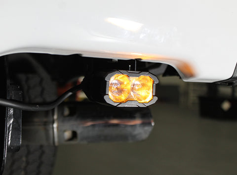 amber LED light pod that is used as reverse light on 2023 2024 ford superduty