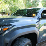 black 2024 toyota tacoma with ditch lights, hood mount kit, pillar lights