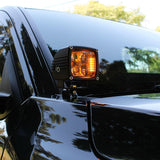 upclose ditch light on new 2024 toyota tacoma amber light