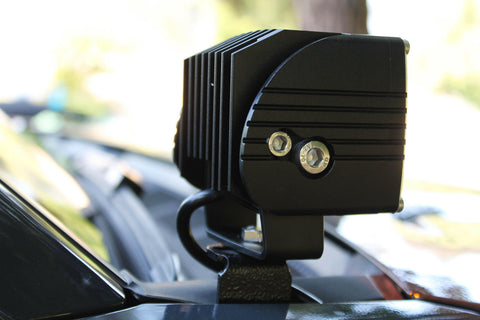 upclose view of ditch lights on 2024 toyota tacoma 