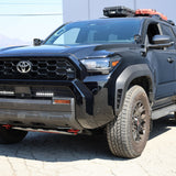 4Runner Light Bars installed on black 2025 Toyota 4Runner with dual 11in slim LED light bars on front bumper