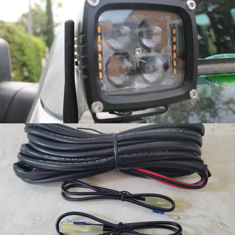 upclose 40watt square light pod for hood mount kit ford raptor generation 2 and wiring harness 