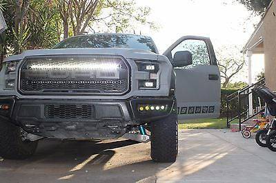 2017 2018 2019 2020 ford raptor generation 2 with 1 white 40in light bar behind grille