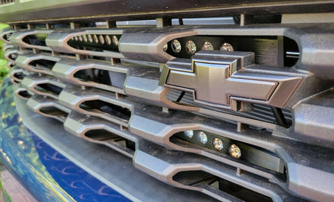 2019 2020 2021 Chevrolet Silverado two 40in light bars behind the grille - M&R Automotive