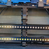 2019 2020 2021 Chevrolet Silverado two amber 40in light bars behind the grille showing metal bracket - M&R Automotive
