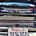 2019 2020 2021 2022 black ford ranger with one 30in light bar behind the grille