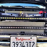 2019 2020 2021 2022 black ford ranger with one 30in light bar behind the grille