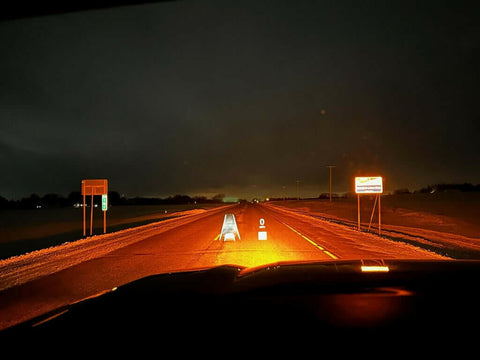 2021 2022 2024 gmc sierra 1500 light output in the dark of 40in amber light bar