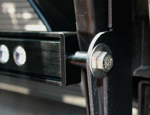 2019 2020 2021 blue chevrolet Silverado one 30in light bar showing black metal bracket by M&R Automotive