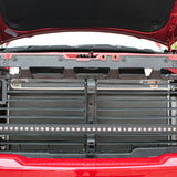 2020 2021 2022 2023 red GMC Sierra 2500 and 3500HD two 40in Light Bars behind the grille with hood up