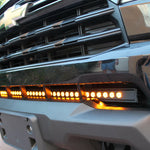 2021-2023 black Chevrolet Colorado one 40in Light Bar behind grille amber color - M&R Automotive