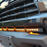 2021-2023 black Chevrolet Colorado one 40in Light Bar behind grille amber color - M&R Automotive