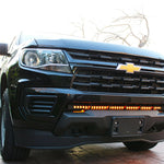2021-2023 black Chevrolet Colorado one 40in Light Bar behind grille amber color - M&R Automotive