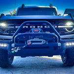 2021 2022 2023 2024 blue ford bronco modular bumper white fog light kit