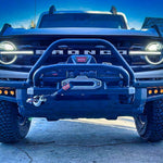 2021 2022 2023 2024 blue ford bronco modular bumper amber fog light kit