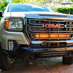 2021 2022 2023 GMC Canyon one amber 30in Light Bar behind the grille M&R Automotive