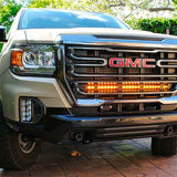 2021 2022 2023 GMC Canyon one amber 30in Light Bar behind the grille M&R Automotive