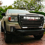 2021 2022 2023 GMC Canyon one white 30in Light Bar behind the grille M&R Automotive