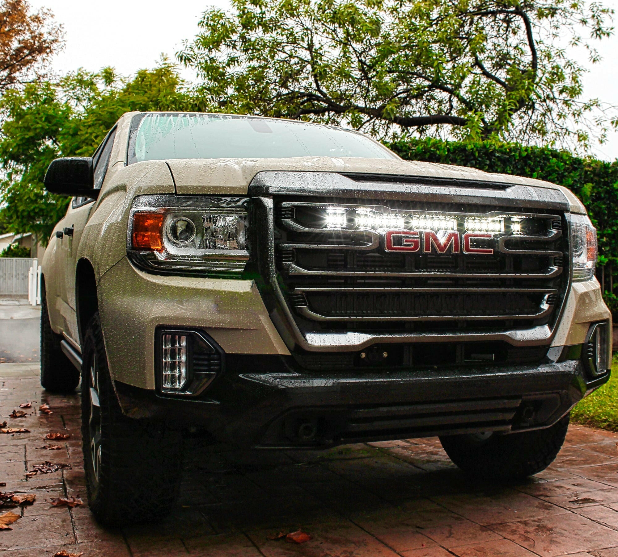 2021 2022 2023 GMC Canyon one white 30in Light Bar behind the grille M&R Automotive