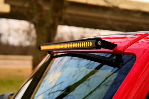 2021 2022 2023 red ford bronco with amber 40in roof light bar M&R Automotive