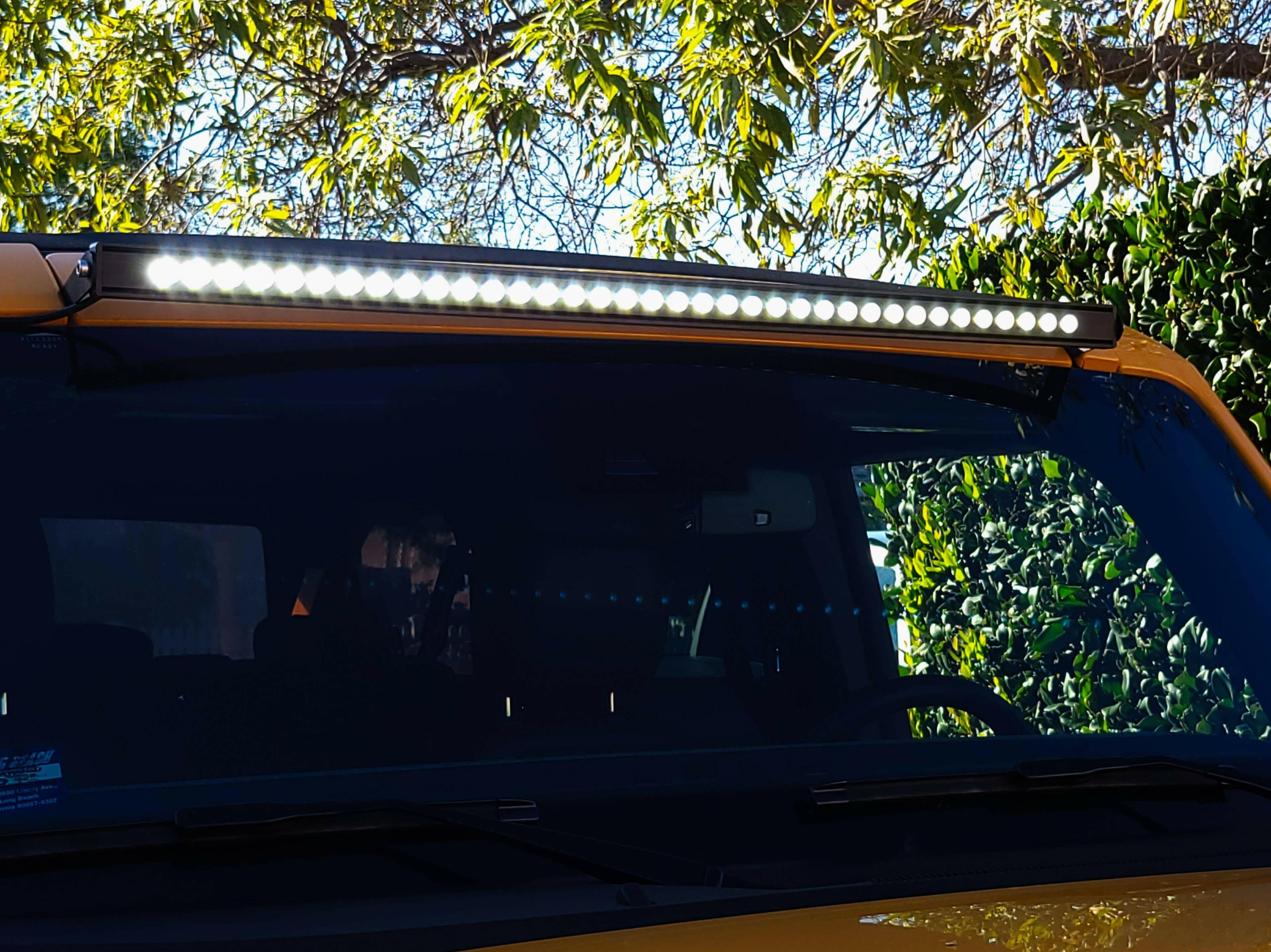 2021 2022 2023 cyber orange ford bronco white 40in roof light bar M&R Automotive