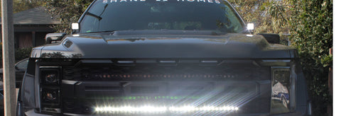 2021 2022 2023 ford raptor generation 3 white hood mount ditch lights