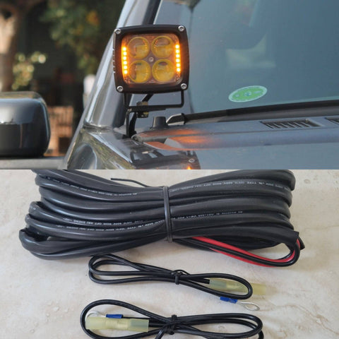 hood mount kit with wiring harness