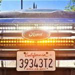 upclose 2019 2020 2021 2022 ford ranger grille with 2 30in light bars color white and amber