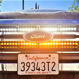 upclose 2019 2020 2021 2022 ford ranger grille with 2 30in light bars color white and amber
