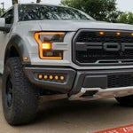 white ford raptor 2017 2018 with off roading fog light kits 20watt square light pods