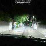 white light output in the dark of generation 2 ford raptor hood mount kit