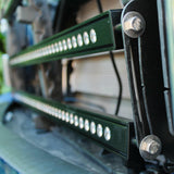 2019 2020 2021 Chevrolet Silverado two 40in light bars behind the grille showing black metal bracket M&R Automotive