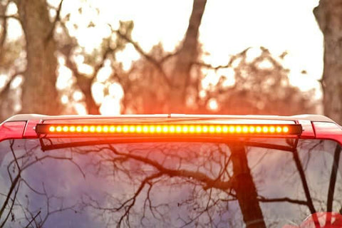 2021 2022 2023 red ford bronco with amber 40in roof light bar M&R Automotive