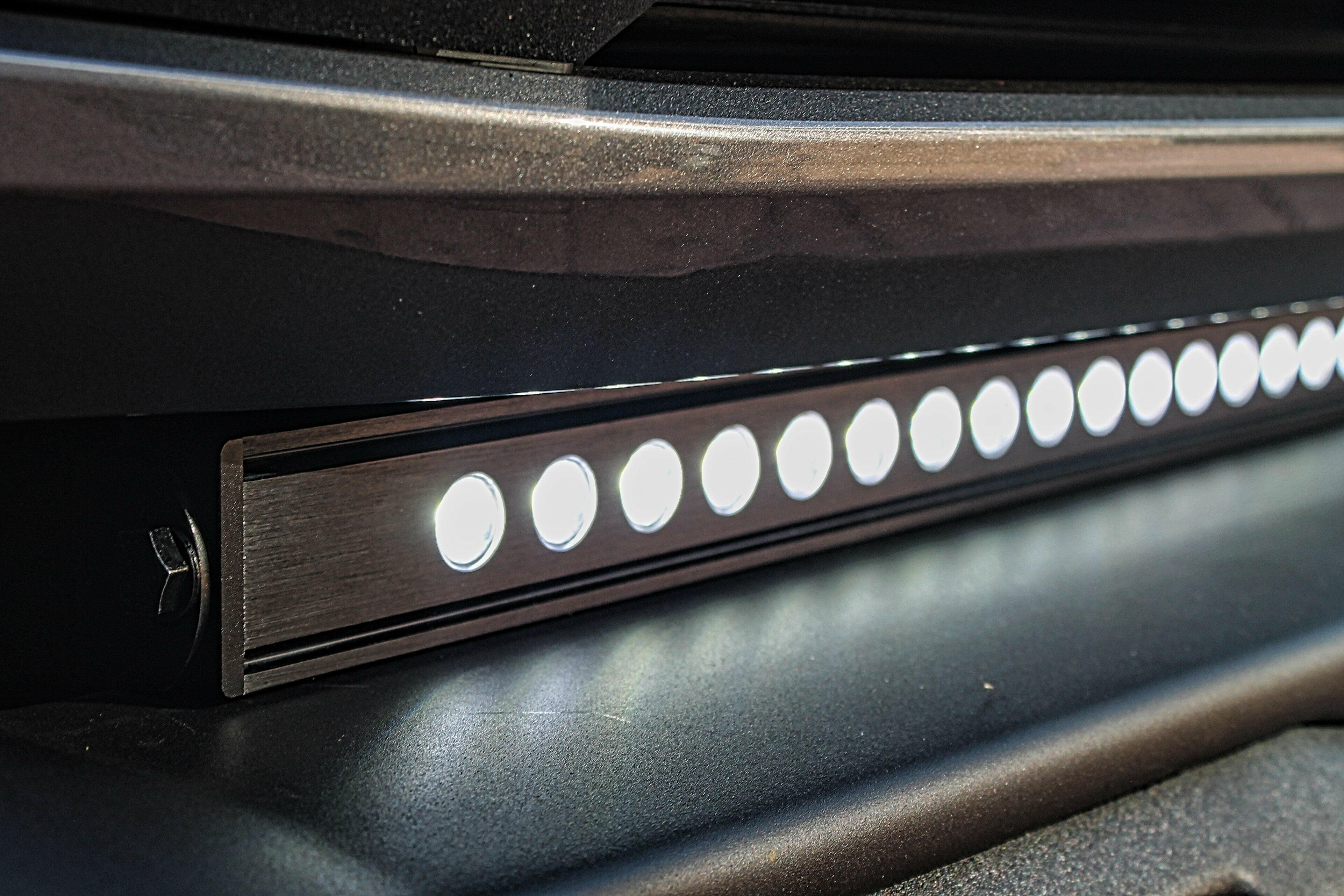 2021 2022 2023 2024 Ford Bronco Capable Bumper with one white 40in Light Bar on top of bumper - M&R Automotive