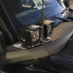 ford bronco hood mount kit with two 40watt light pods ditch lights