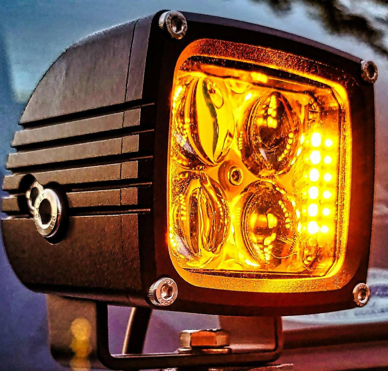 40watt dual function light pod ditch lights hood mount kit