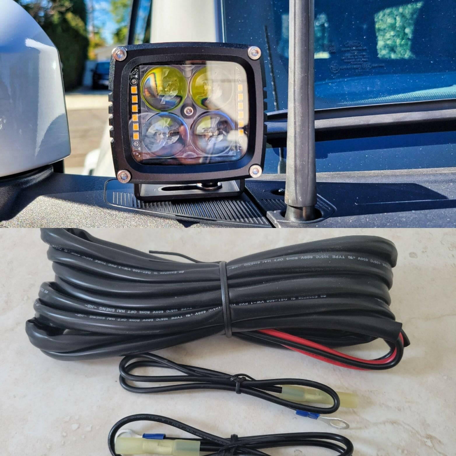 2021 2022 2023 ford bronco one 40watt light pods and wiring harness