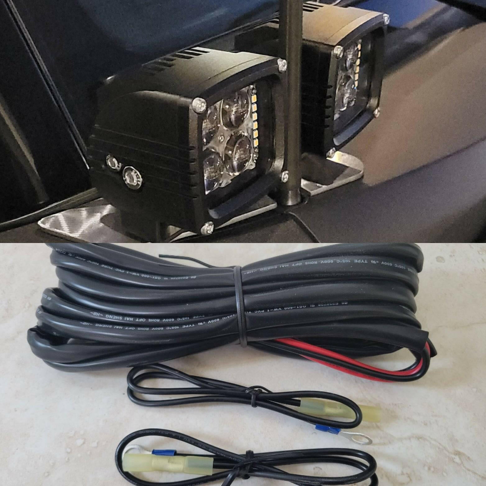 2021 2022 2023 ford bronco two 40watt light pods and wiring harness