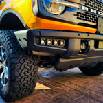 2021 2022 2023 2024 cyber orange ford bronco modular bumper dual function fog light kit