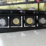 Front view 20watt light pods in metal bracket