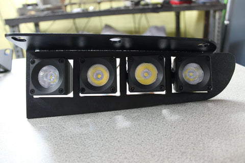 Front view 20watt light pods in metal bracket