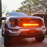2021 2022 202 ford f150 behind grille amber 30in light bar
