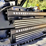 upclose 2019 2020 2021 2022 ford ranger grille with 2 30in light bars color white and amber