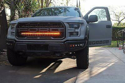 2017 2018 2019 2020 ford raptor generation 2 with 1 amber 40in light bar behind grille