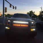 2017-2020 Ford Raptor Gen 2 Light Bars installed on front grille, slim dual 40s LED light bars for Ford Raptor Gen 2